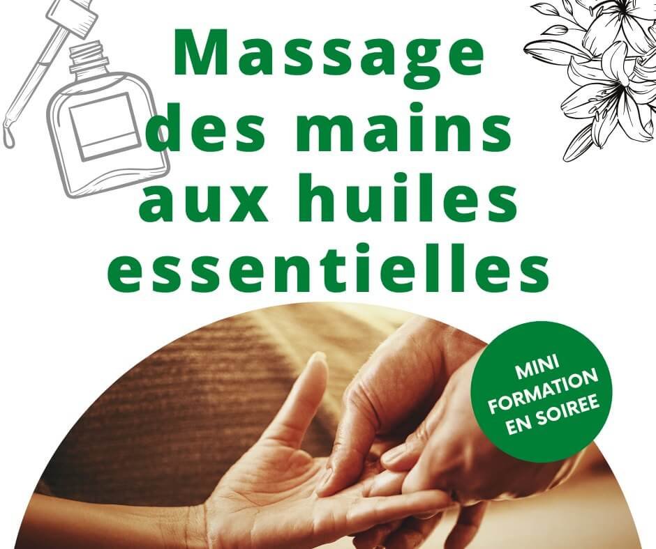 Massage des mains aux huiles essentielles - Formation 8.3.23