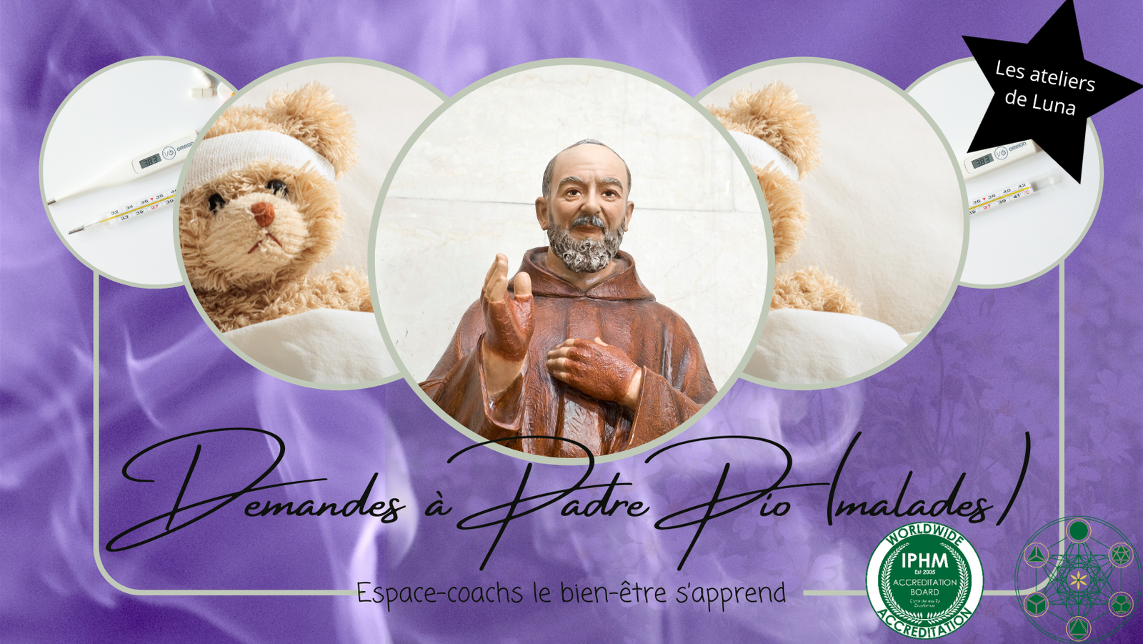 Formuler les demandes à Padre Pio pour soulager les malades - Atelier certifiant 19.3.24 à Chatelineau ou en live