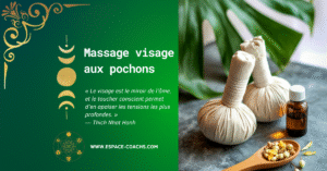 Massage aux pochons d'herbes aromatiques - visage pochons_visage